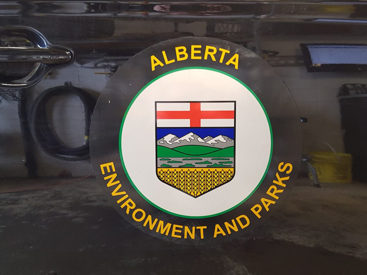 Alberta Environment & Parks Decal Installation