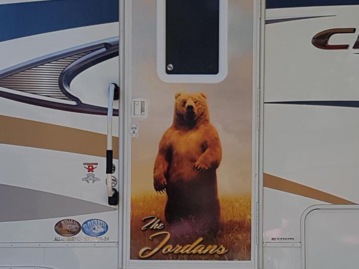 Custom RV Door Wrap Calgary