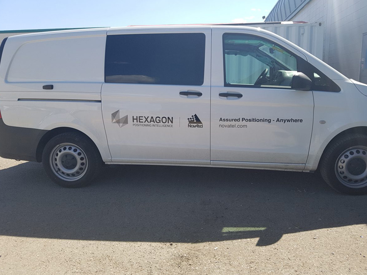 Hexagon Company Decals on Mercedes Metris